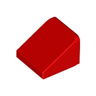 Деталь Лего Скос 1 х 1 х 2/3 Цвет Красный