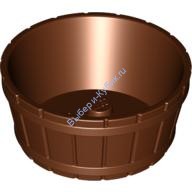 Деталь Лего Половина Бочки С Отверстием Под Ось Цвет Коричневый