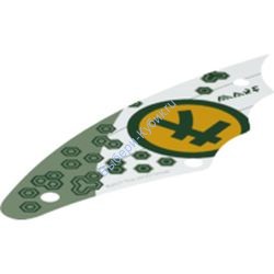 Деталь Лего Парус 5 х 17 С Логотипом Ninjago Цвет Белый