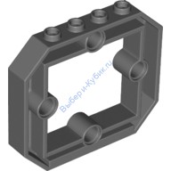 Деталь Лего Панель 1 х 6 х 4 1/3 С Окном И 4 Отверстиями Для Штифта Цвет Темно-Серый