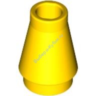 Деталь Лего Конус 1 х 1 С Верхним Пазом Цвет Желтый