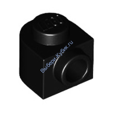 Деталь Лего Кубик Модифицированный Половина Круга 1 х 1 Цвет Черный