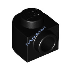 Деталь Лего Кубик Модифицированный Половина Круга 1 х 1 Цвет Черный