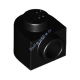 Деталь Лего Кубик Модифицированный Половина Круга 1 х 1 Цвет Черный