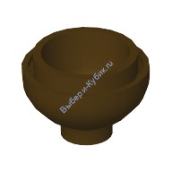 Деталь Лего Кубик Круглый 2 х 2 Низ Купола Цвет Темно-Коричневый