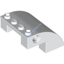Деталь Лего Скос Закругленный 4 x 4 x 2 С Отверстиями Цвет Белый