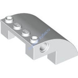 Деталь Лего Скос Закругленный 4 x 4 x 2 С Отверстиями Цвет Белый