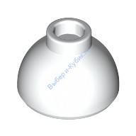 Деталь Лего Кубик Круглый 1 1/2 x 1 1/2 x 2/3 Купол Цвет Белый