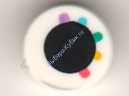 Деталь Лего Плитка Круглая 1 х 1 С Рисунком Цвет Белый