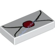 Деталь Лего Плитка 1 х 2 Конверт Цвет Белый