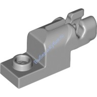 Деталь Лего Пластина Модифицированная 1 х 2 С Мини-Бластером Цвет Светло-Серый