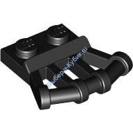 Деталь Лего Пластина 1 х 2 С Наклонными Ручками Цвет Черный