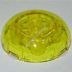 Деталь Лего Кубик Круглый Верхняя Часть Купола 4 x 4 С Утопленным Центром 2 x 2 Цвет Прозрачно-Желтый