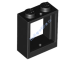 Деталь Лего Окно 1 х 2 х 2 Плоский Перед Цвет Черный