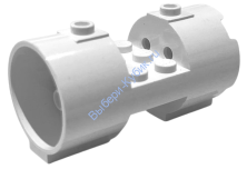 Деталь Лего Цилиндр 3 х 6 х 2 2/3 Горизонтальный Цвет Белый 