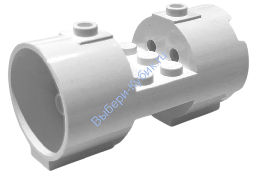 Деталь Лего Цилиндр 3 х 6 х 2 2/3 Горизонтальный Цвет Белый