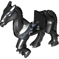 Деталь Лего Лошадь Скелет С Белыми Глазами Цвет Черный