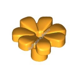 Деталь Лего Цветок С Семью Лепестками Цвет Ярко-Светло-Оранжевый