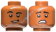 Деталь Лего Голова Минифигурки Двусторонняя Цвет Коричневый