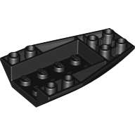 Деталь Лего Клин 6 х 4 Тройной Обратный Изогнутый Цвет Черный