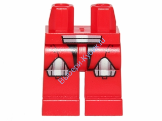 Деталь Лего Ноги С Рисунком Цвет Красный