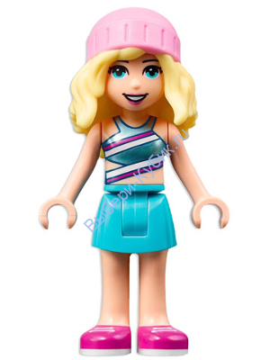 Минифигурка Лего Френдс Стефани В Топе От Купальника Юбке и Светло Розовой Шапочке