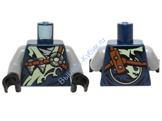 Деталь Лего Торс С Рисунком Цвет Темно-Синий