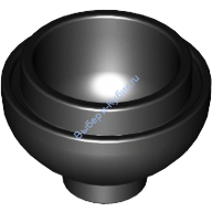 Деталь Лего Кубик Круглый 2 х 2 Низ Купола Цвет Черный
