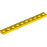 Деталь Лего Пластина 1 х 10 Цвет Желтый