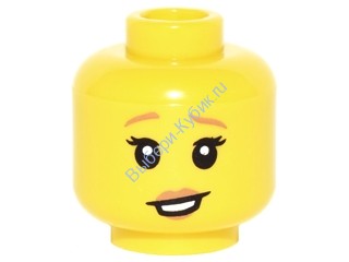 Деталь Лего Голова Минифигурки Женская Цвет Желтый