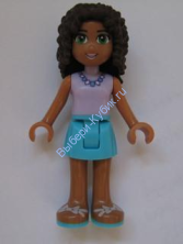 Friends Andrea, Medium Azure Skirt, Lavender Top