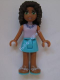 Friends Andrea, Medium Azure Skirt, Lavender Top