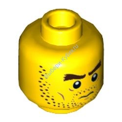 Деталь Лего Голова Минифигурки Двусторонняя Цвет Желтый