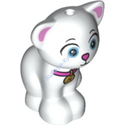Деталь Лего Френдс Кошка Сидячая (Марсель) Цвет Белый