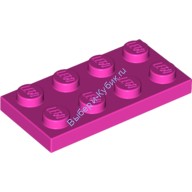 Деталь Лего Пластина 2 х 4 Цвет Темно-Розовый