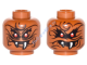 Деталь Лего Голова Минифигурки Двусторонняя Цвет Темно-Оранжевый