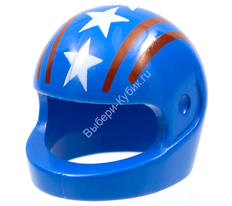 Деталь Лего Шлем С Рисунком Цвет Синий