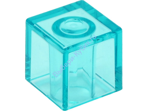 Деталь Лего Голова Минифигурки Майнкрафт Цвет Прозрачно-Голубой