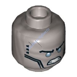 Деталь Лего Голова Инопланетянина Цвет Перламутрово-Светло-Серый