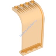 Деталь Лего Панель 3 х 4 х 6 Изогнутая Top Цвет Прозрачно-Оранжевый