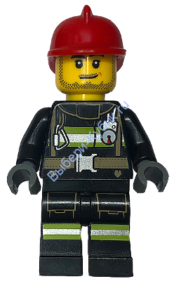 Минифигурка Лего Сити - Пожарный