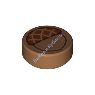 Деталь Лего Плитка Круглая 1 х 1 С Рисунком Цвет Карамельный