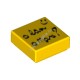 Деталь Лего Плитка 1 х 1 с Надписями Цвет Желтый