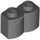 Деталь Лего Кубик Модифицированный 1 х 2 Бревно Цвет Темно-Серый