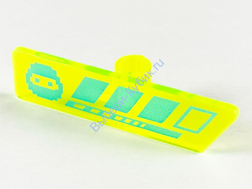 Деталь Лего Ярлык Геймплея Цвет Прозрачно-Неоново-Зеленый