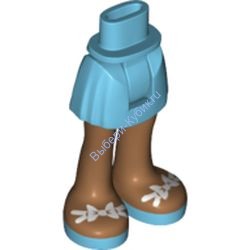 Деталь Лего Мини Долл Ноги С Рисунком Цвет Умеренно-Лазурный