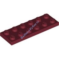Деталь Лего Пластина 2 х 6 Цвет Темно-Красный