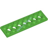 Деталь Лего Техник Пластина 2 х 8 С 7 Отверстиями Цвет Ярко-Зеленый