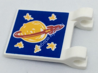 Деталь Лего Флаг 2 х 2 Квадратный С Рисунком Цвет Белый