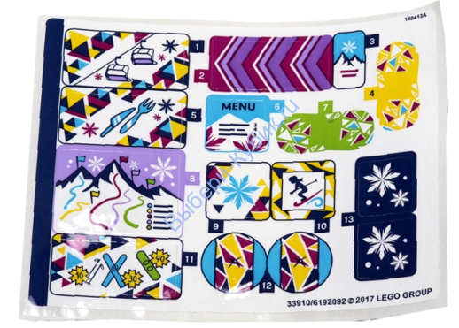 Наклейки К Набору Лего 41324 - (33910/6192092)